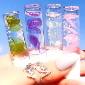 Mini Lip Gloss with Flower Petals